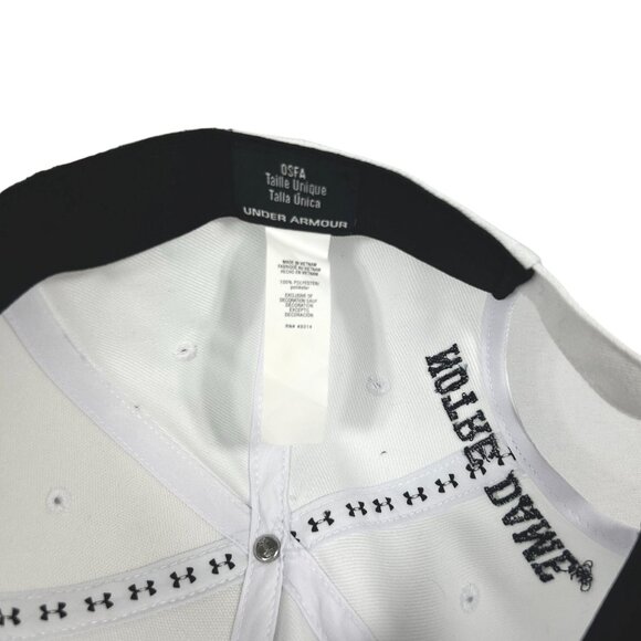 Notre Dame Fighting Irish Under Armour Classic Adjustable Hat White NWOT - Picture 5 of 6